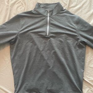 Gray Peter Millar Golf Quarter Zip